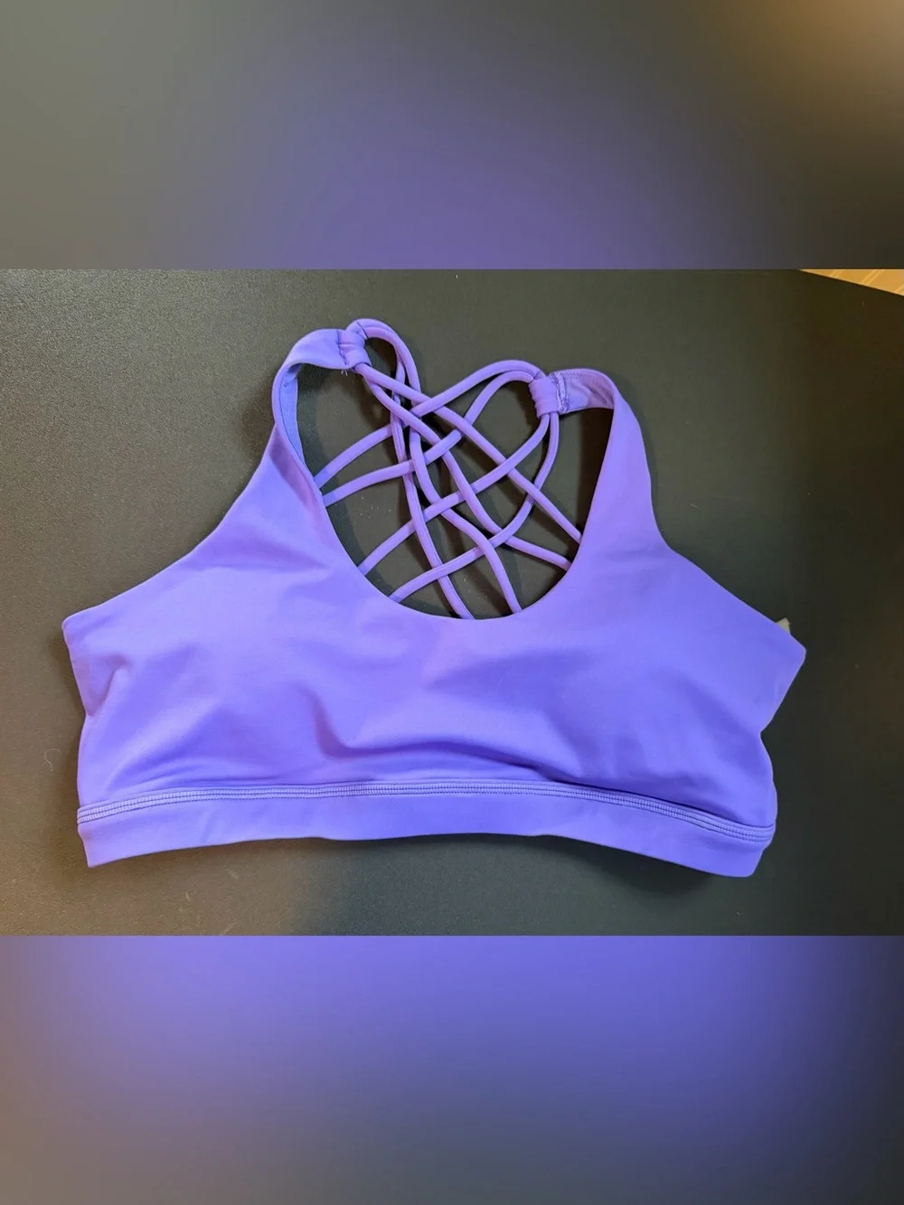 CVG BUTTERFLY Back Sports Bra Purple NWOT